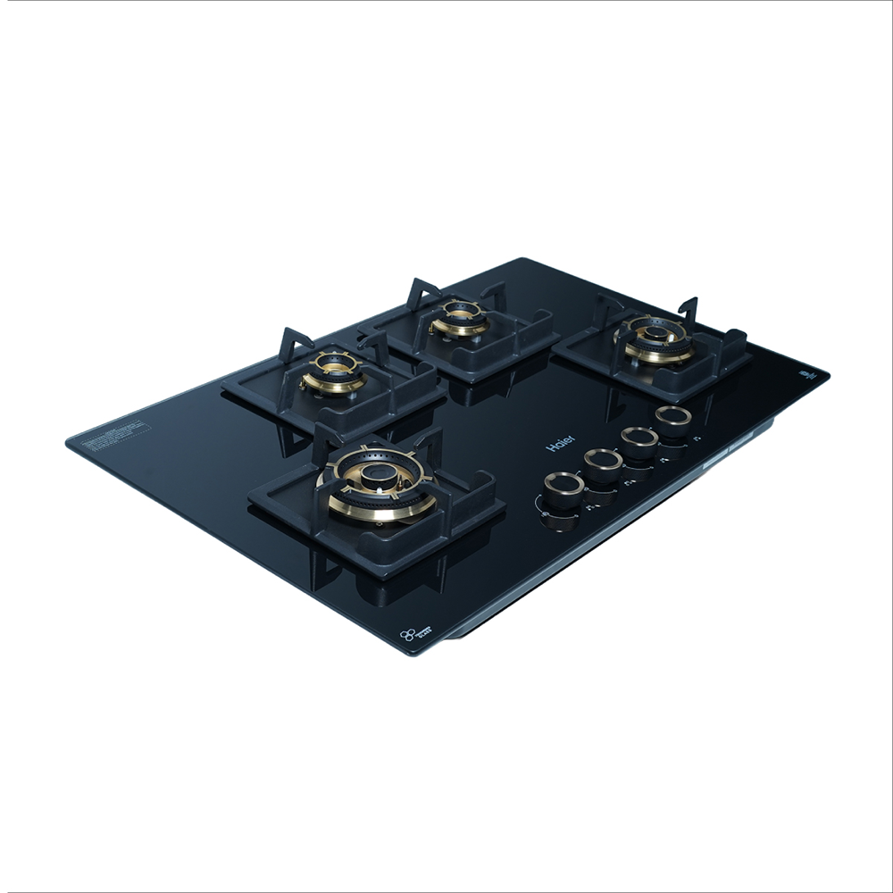 Haier 4 Burner Hybrid-Hob with Full brass burner & metal Knobs